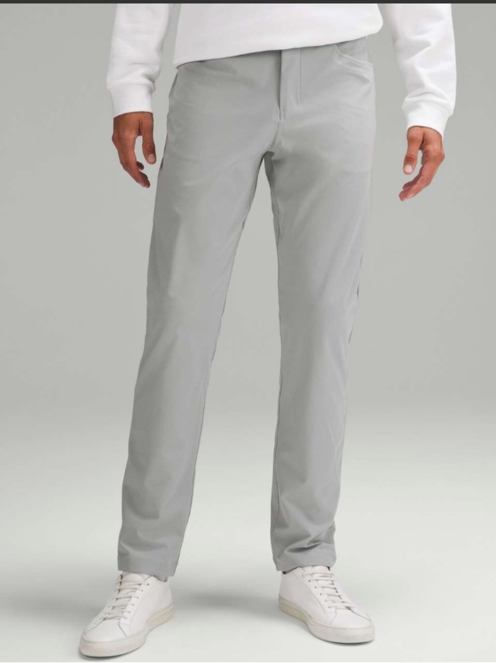 Lululemon ABC Slim-Fit Pant Warpstreme Silver Drop Men's Size 36 x 30